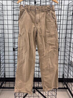 Carhartt 100% Cotton Dungaree Cargo Khaki Pants Size 30x32